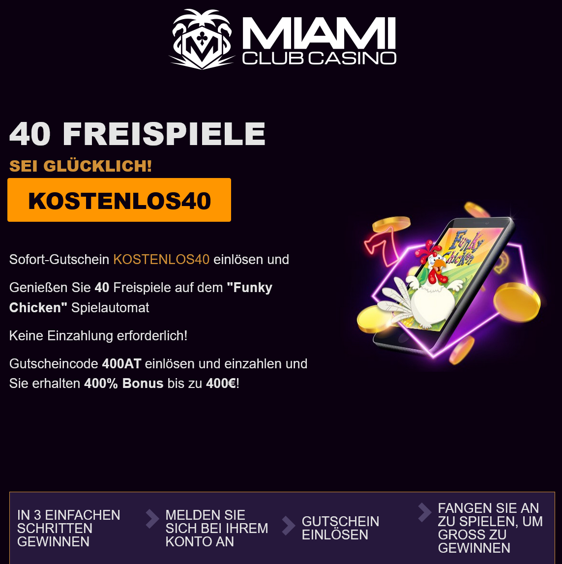 Miami Club 40 Free Spins
