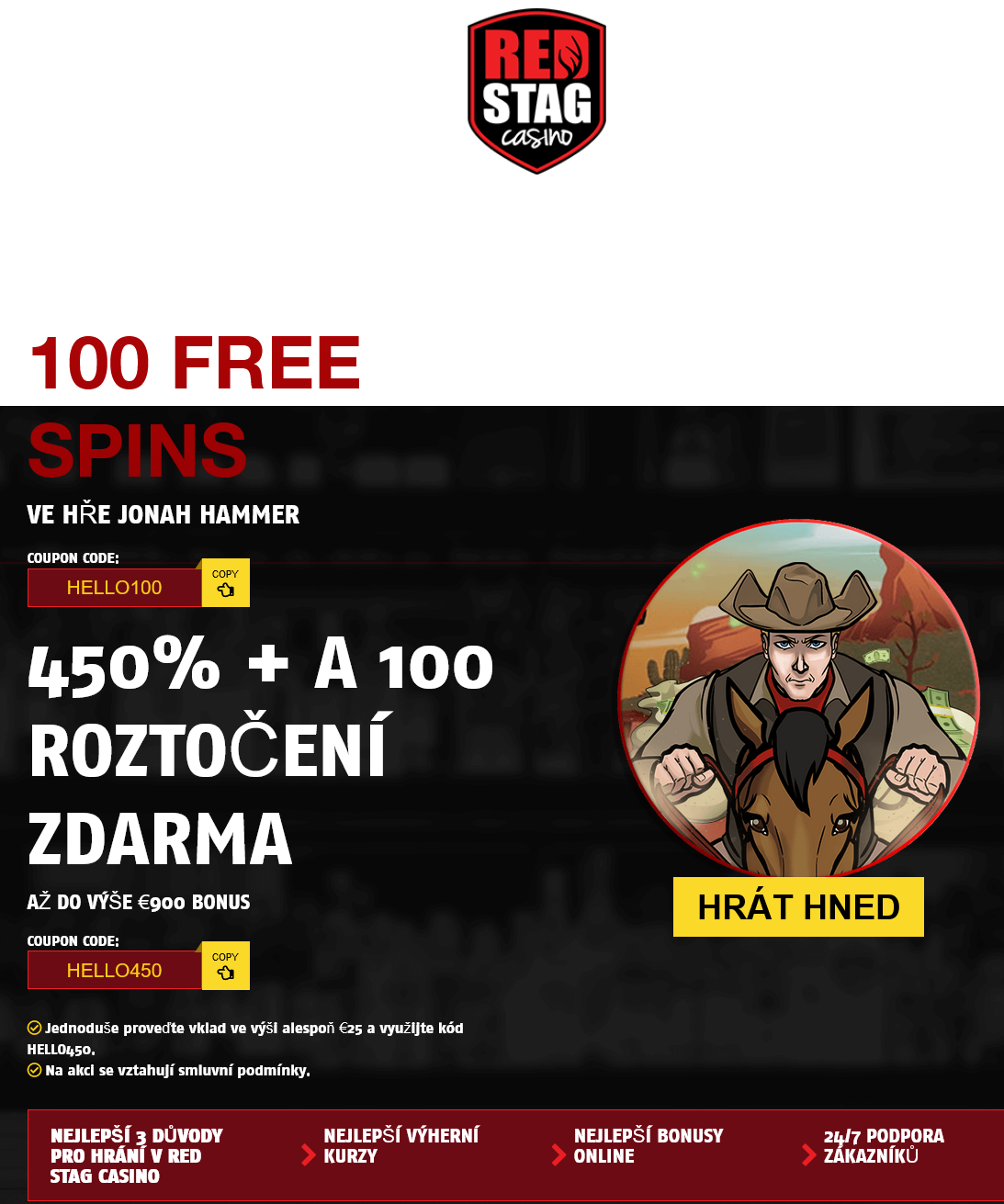 Red Stag CZ
                                    100 Free Spins (Czech)